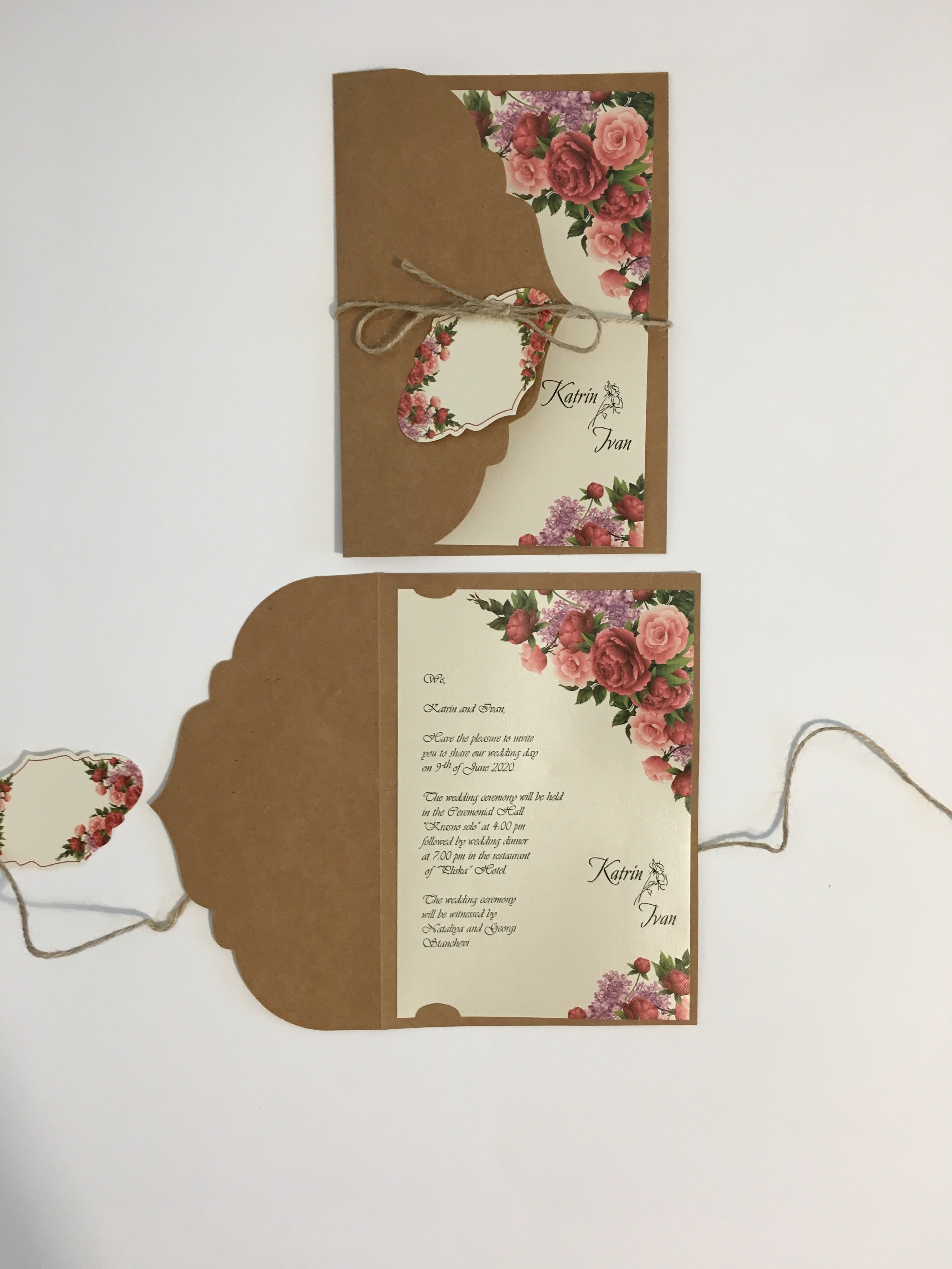 watercolor floral wedding cards - weddingcardsuk.com