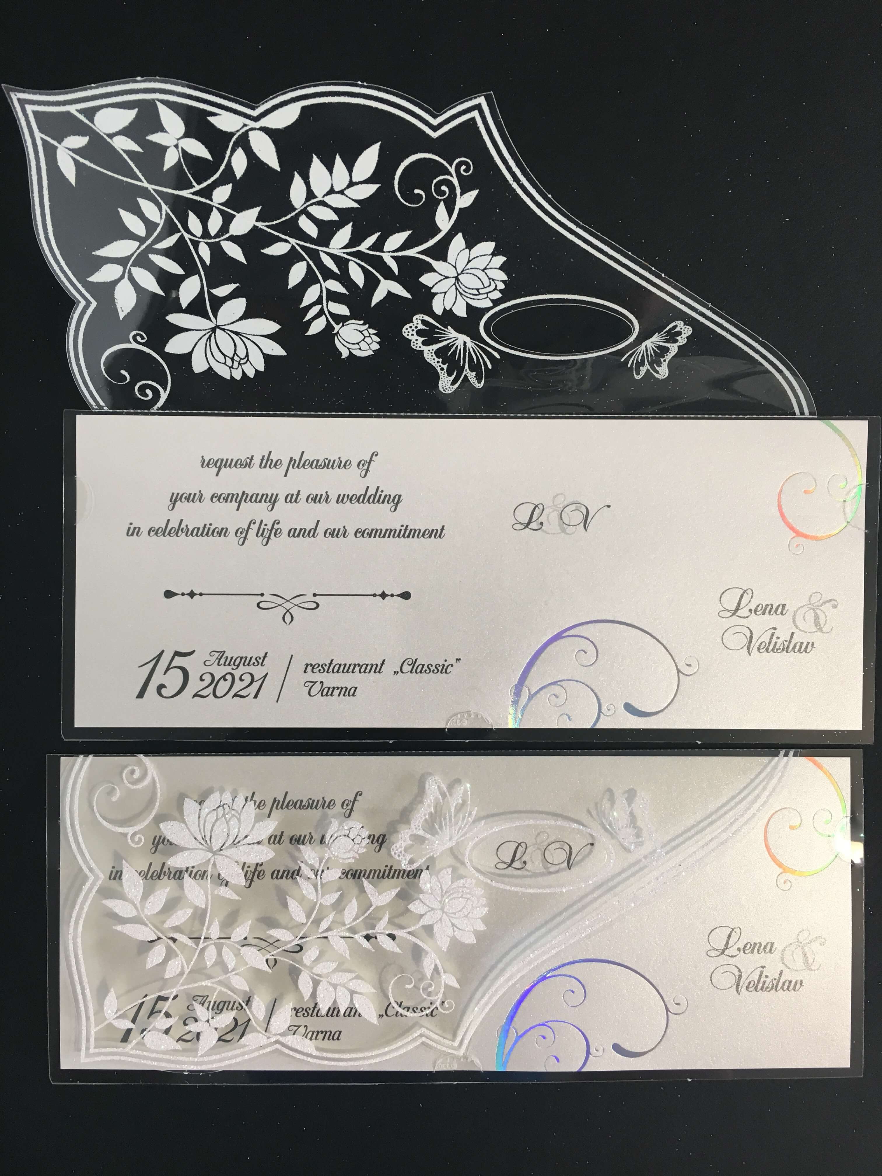elegant acrylic wedding invitations 