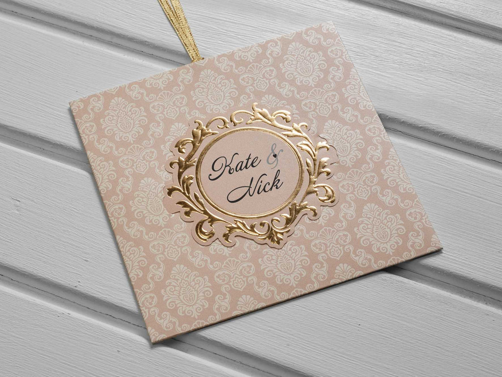 Blush Pink And Gold Wedding Invitations 10515