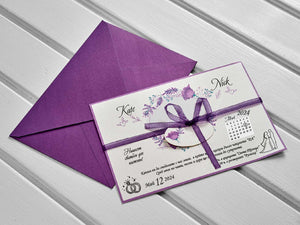 elegant lavender wedding invitations