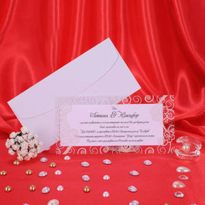 clear acrylic wedding invitations