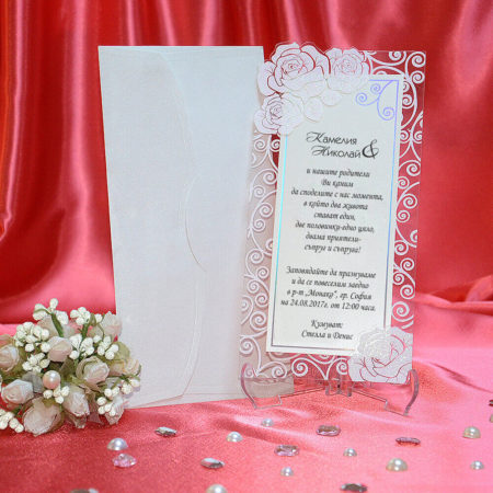 acrylic glass wedding invitations