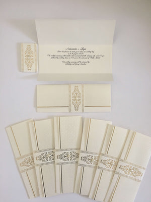 ivory and gold wedding cards