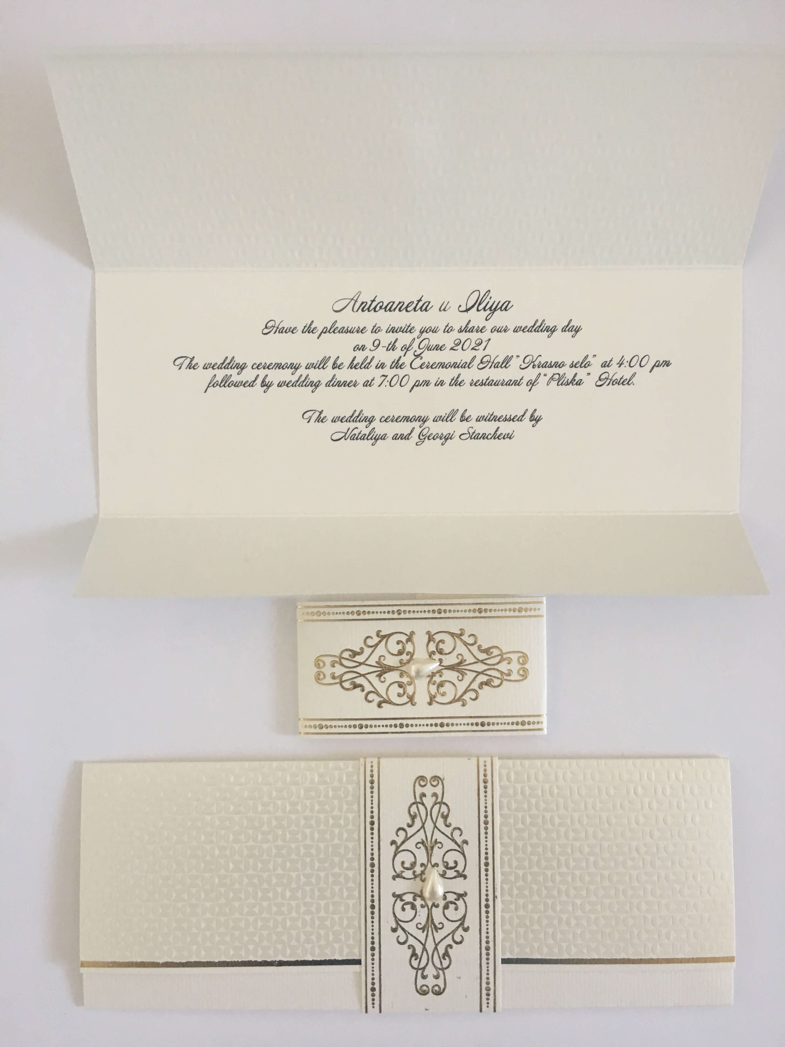 ivory and gold wedding invitations uk