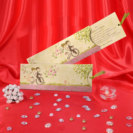 Bicycle Themed 3D Wedding Invitation