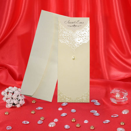ivory pocket wedding invitations