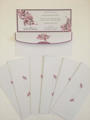 lilac wedding invitation card