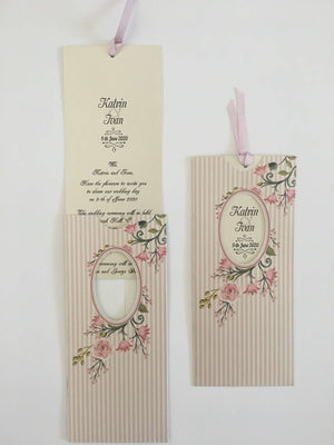 vintage flower wedding cards