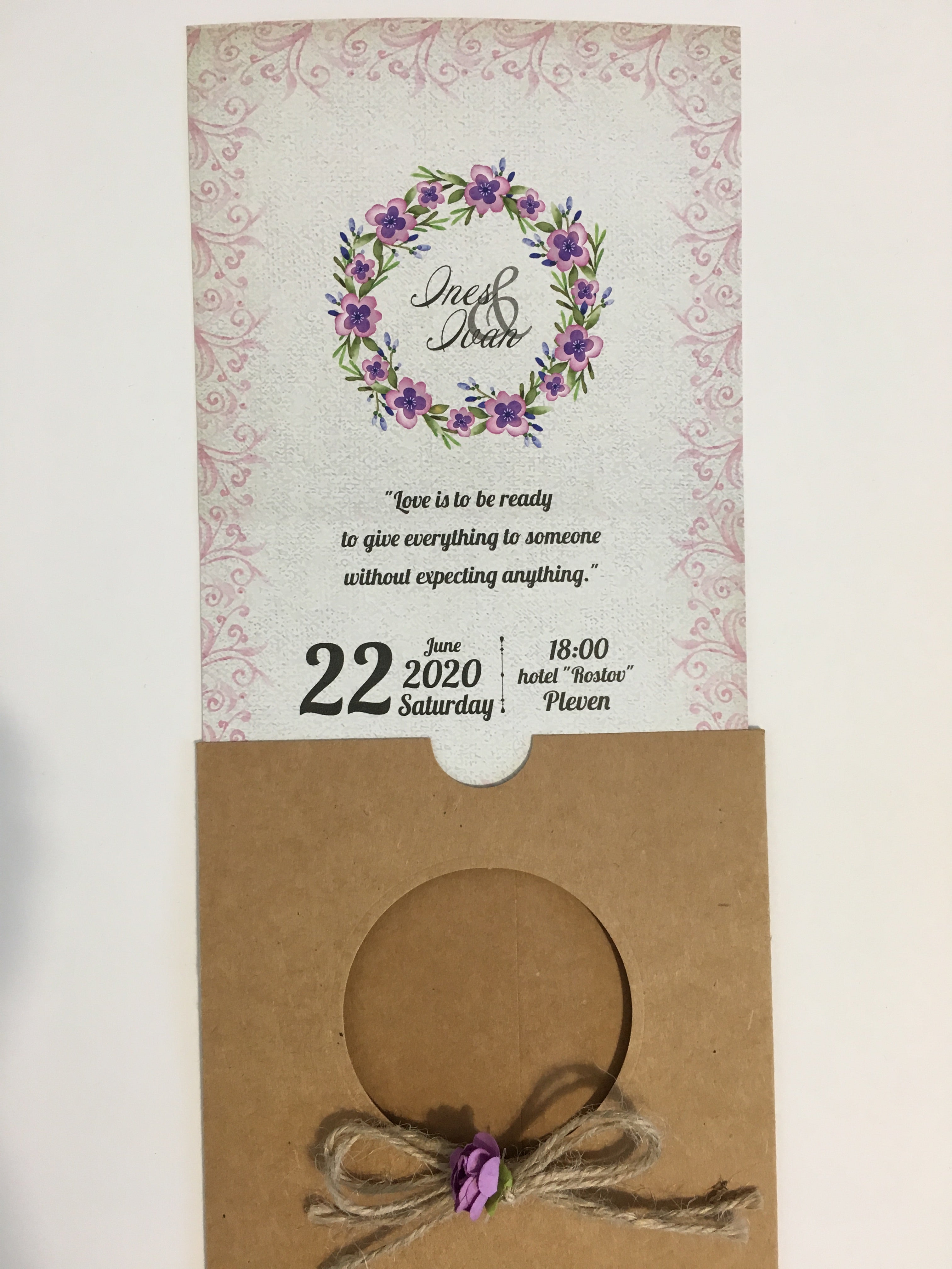Lilac Flower Wedding Cards