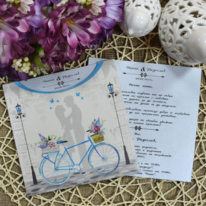 Bicycle Themed Wedding Invitations 