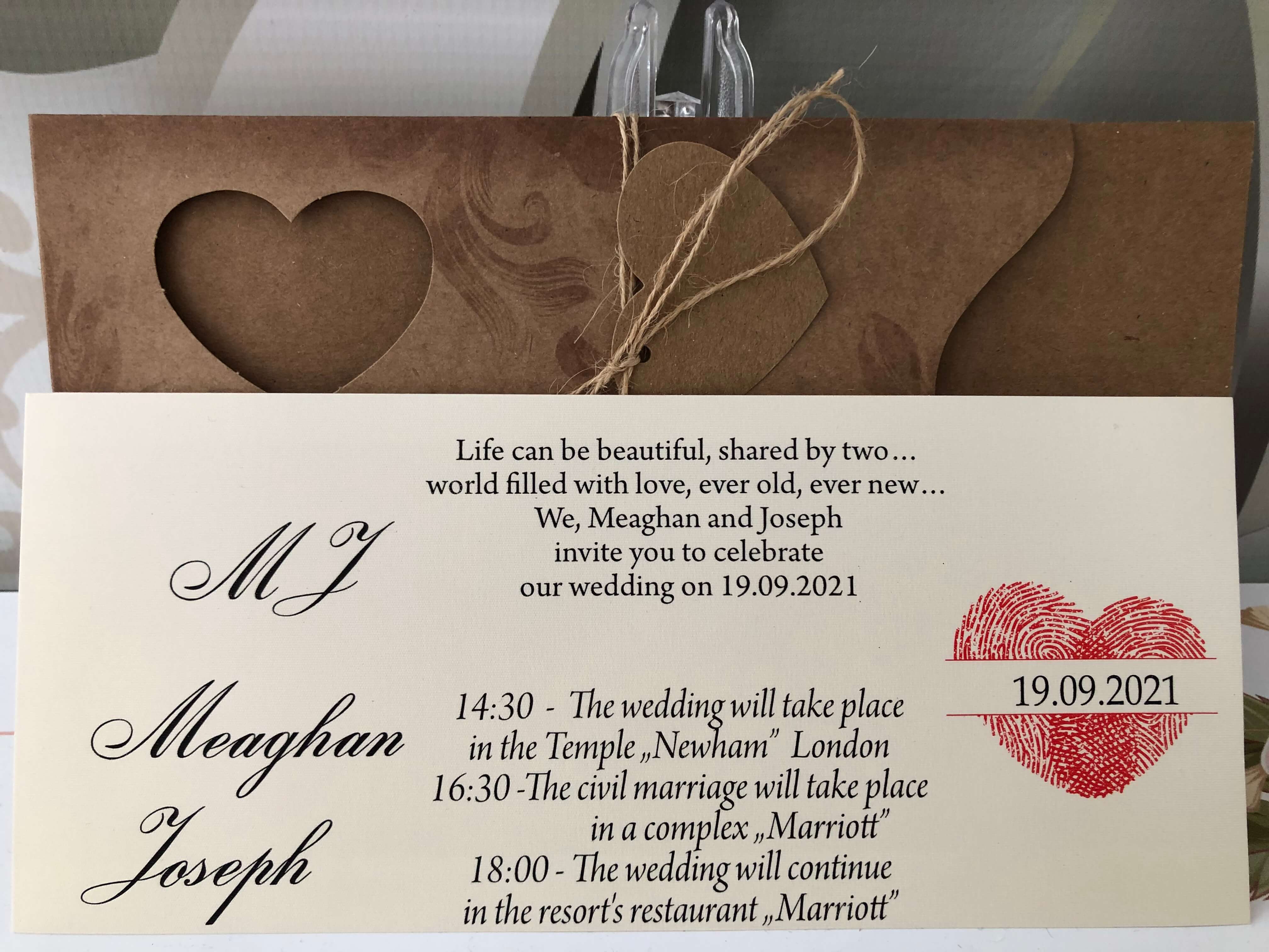 Rustic  Heart Wedding Invitations - weddingcardsuk.com