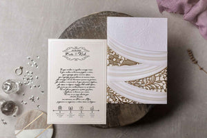 elegant floral wedding invitations