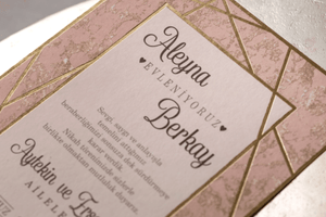  marble geometric wedding invitations