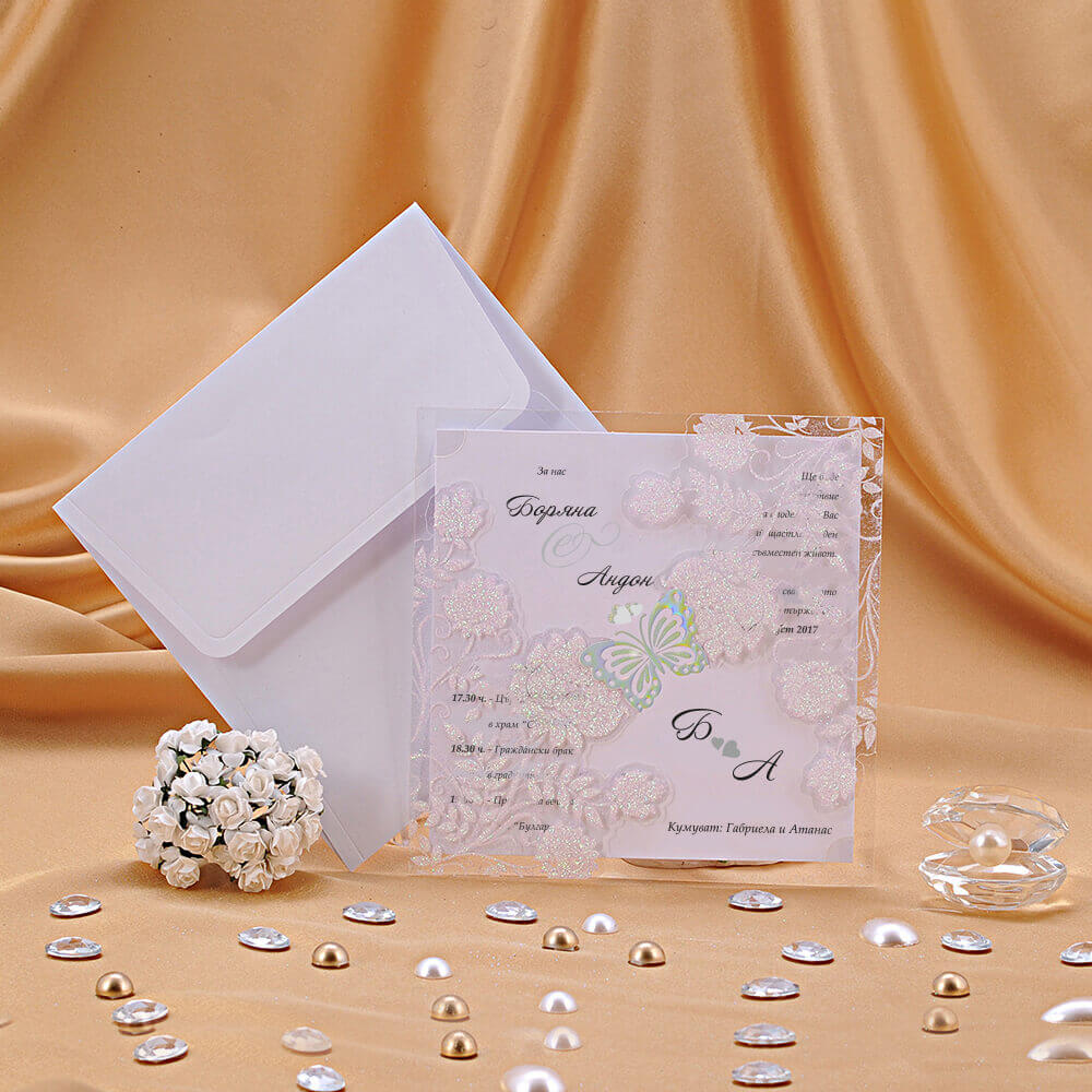 luxury butterfly wedding invitations