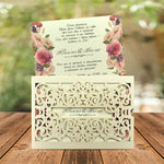 Laser Cut Embossed Envelope Wedding Invitation - weddingcardsuk.com