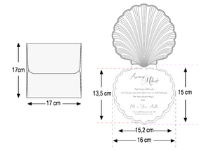 seashell wedding invitation dimensions - weddingcardsuk.com 