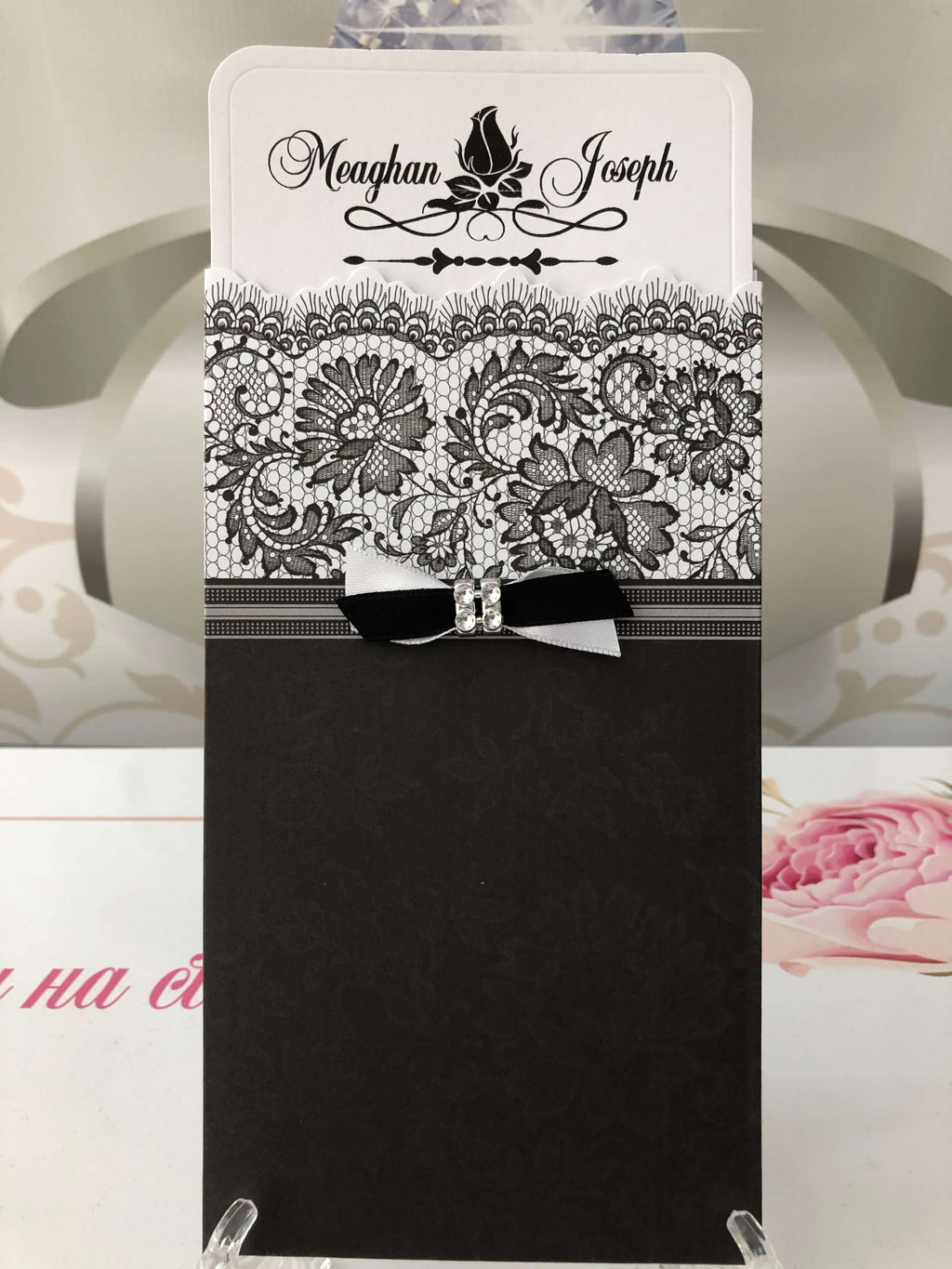 black and white wedding invitations - weddingcardsuk.com