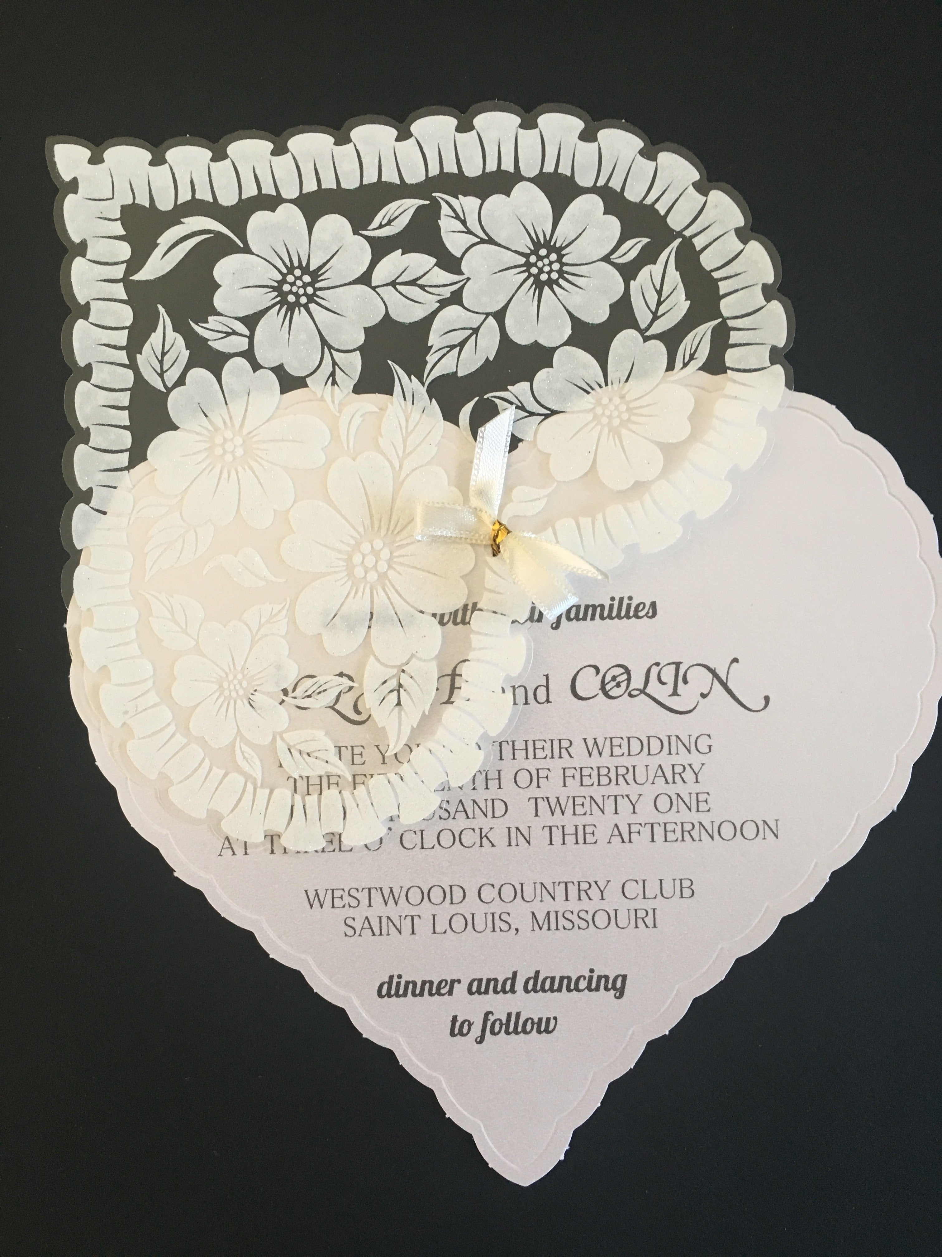 Heart Shaped Wedding Invitations -weddingcardsuk.com