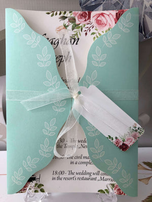 mint green wedding invitations uk - weddingcardsuk.com