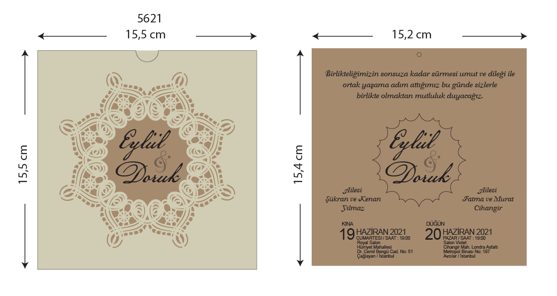 Islamic Wedding Invitations Cards 5621