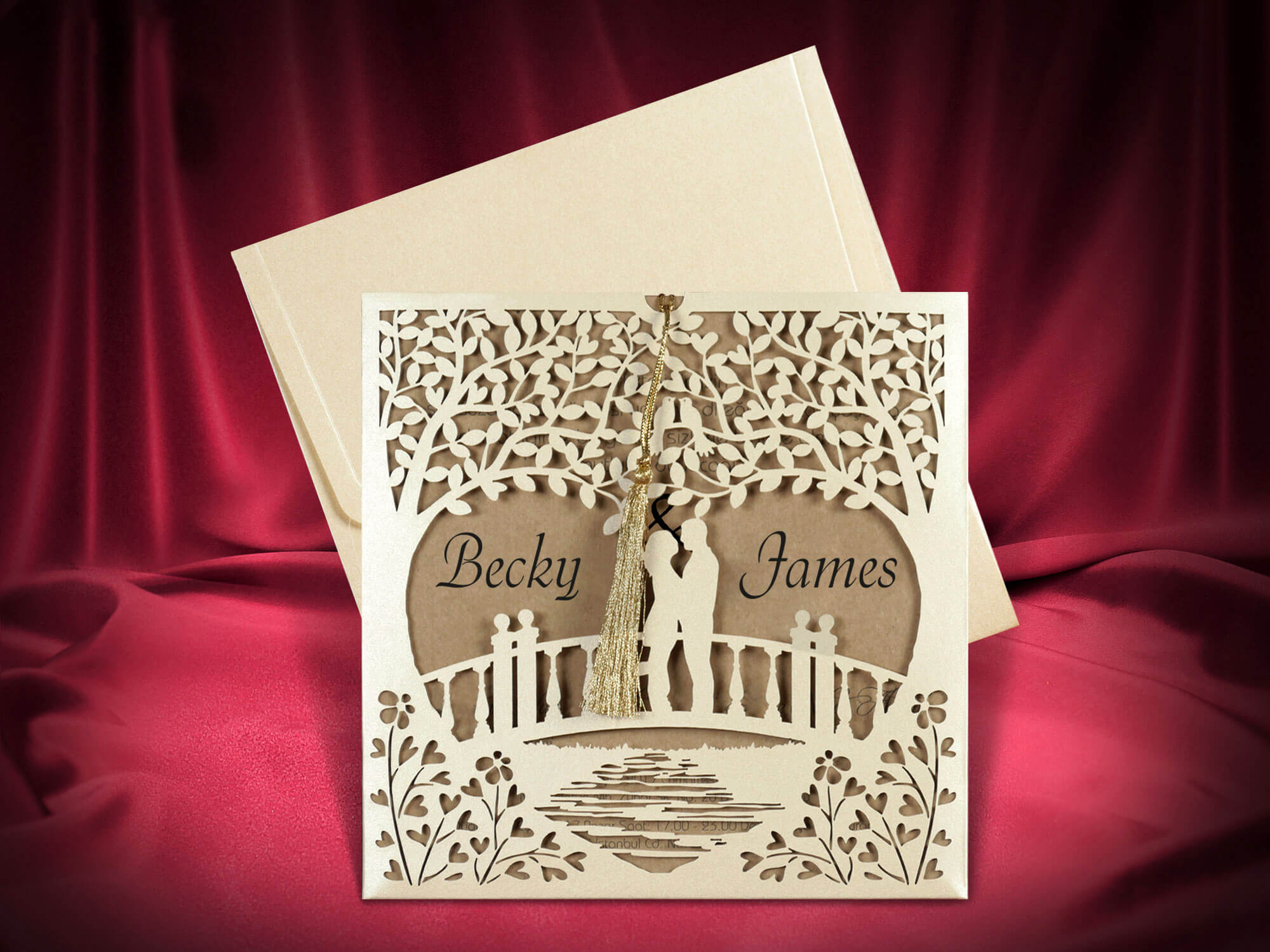 laser cut tree wedding invitations - weddingcardsuk.com