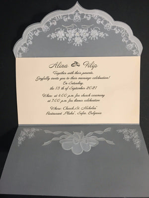 luxury rice paper wedding invites 