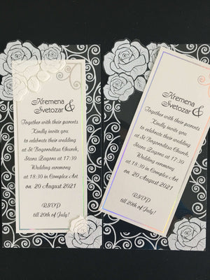 luxury acrylic glass wedding invitations