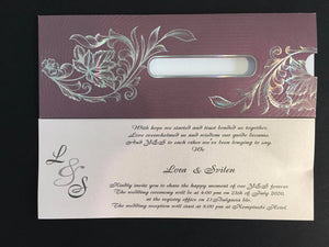 lilac asian wedding cards