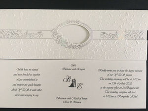 silver embossed wedding invitations uk