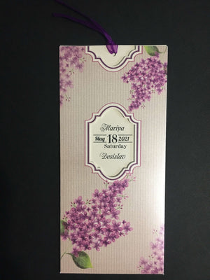 lilac floral wedding invitations - weddingcardsuk.com