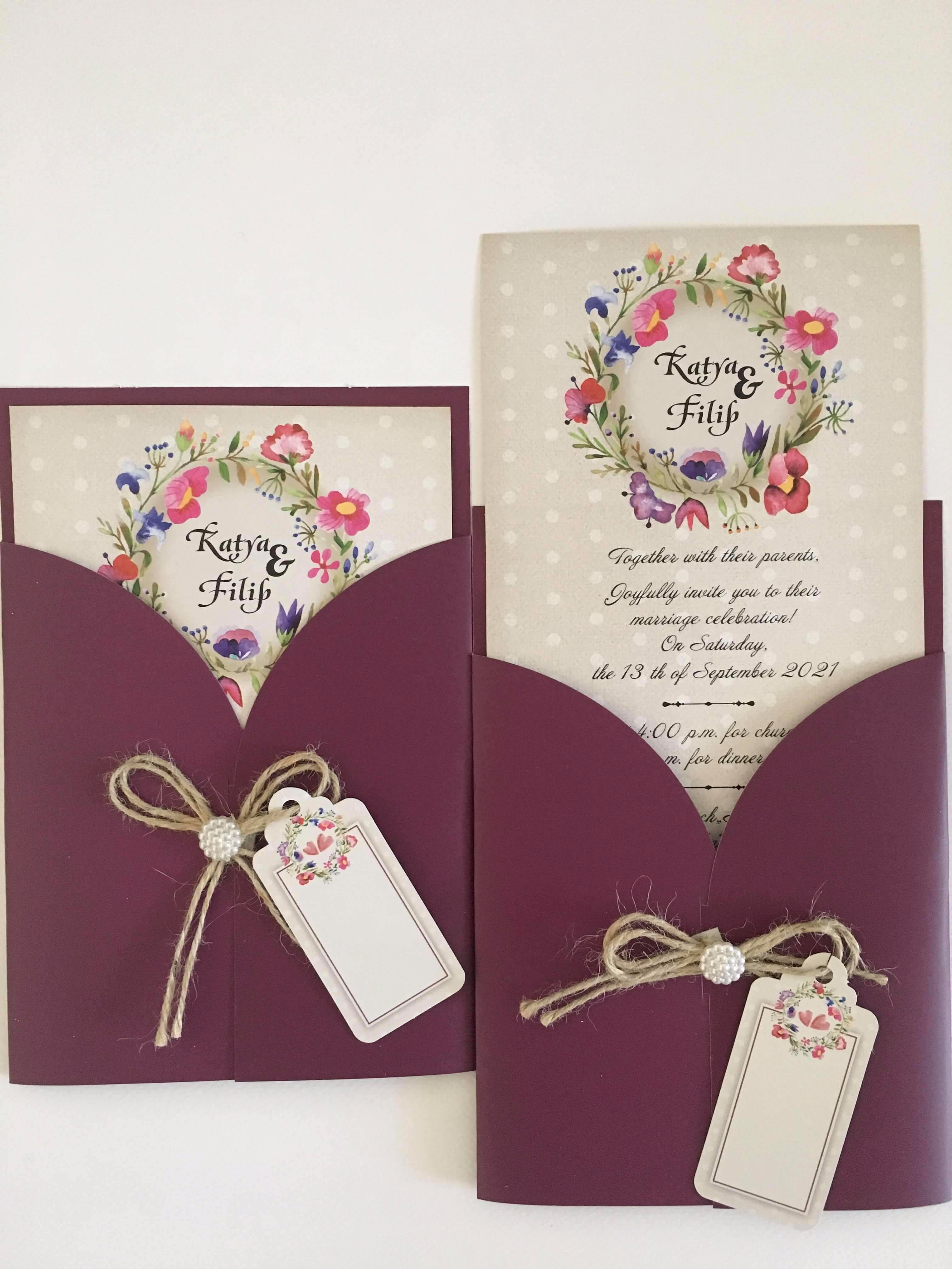 mauve wedding invitations- weddingcardsuk.com