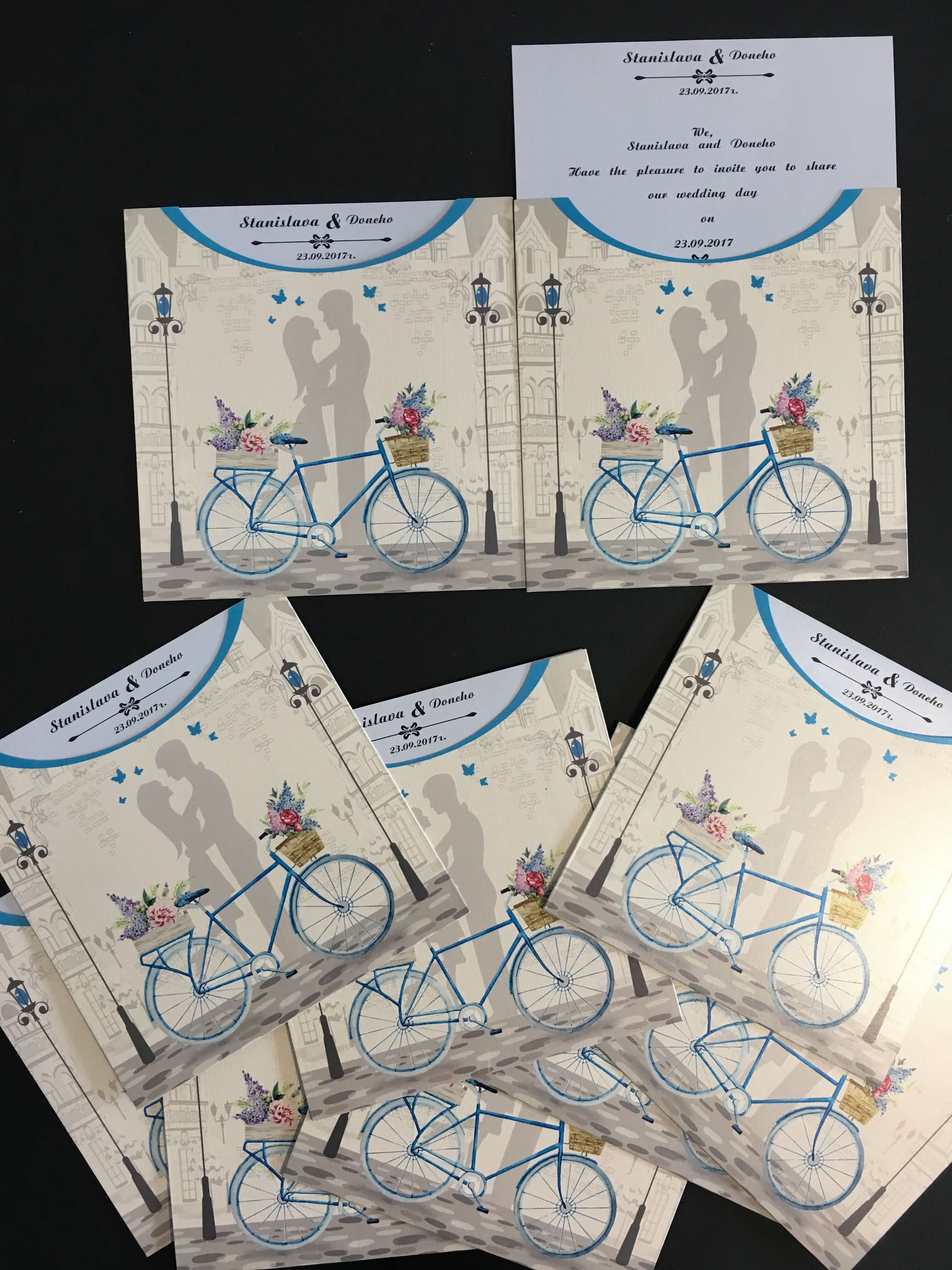 Bike Themed Wedding Cards