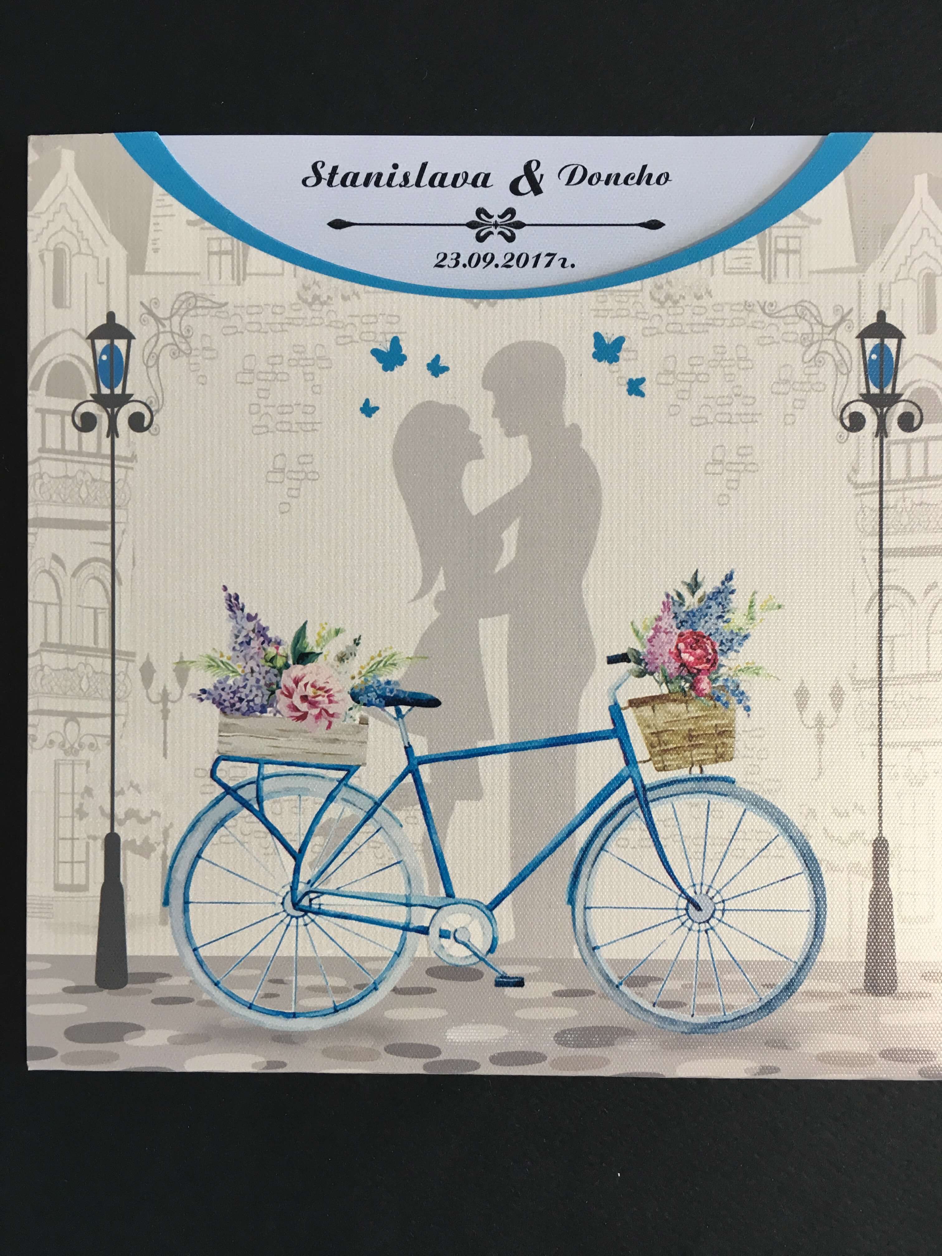 Bicycle Themed Wedding Cards