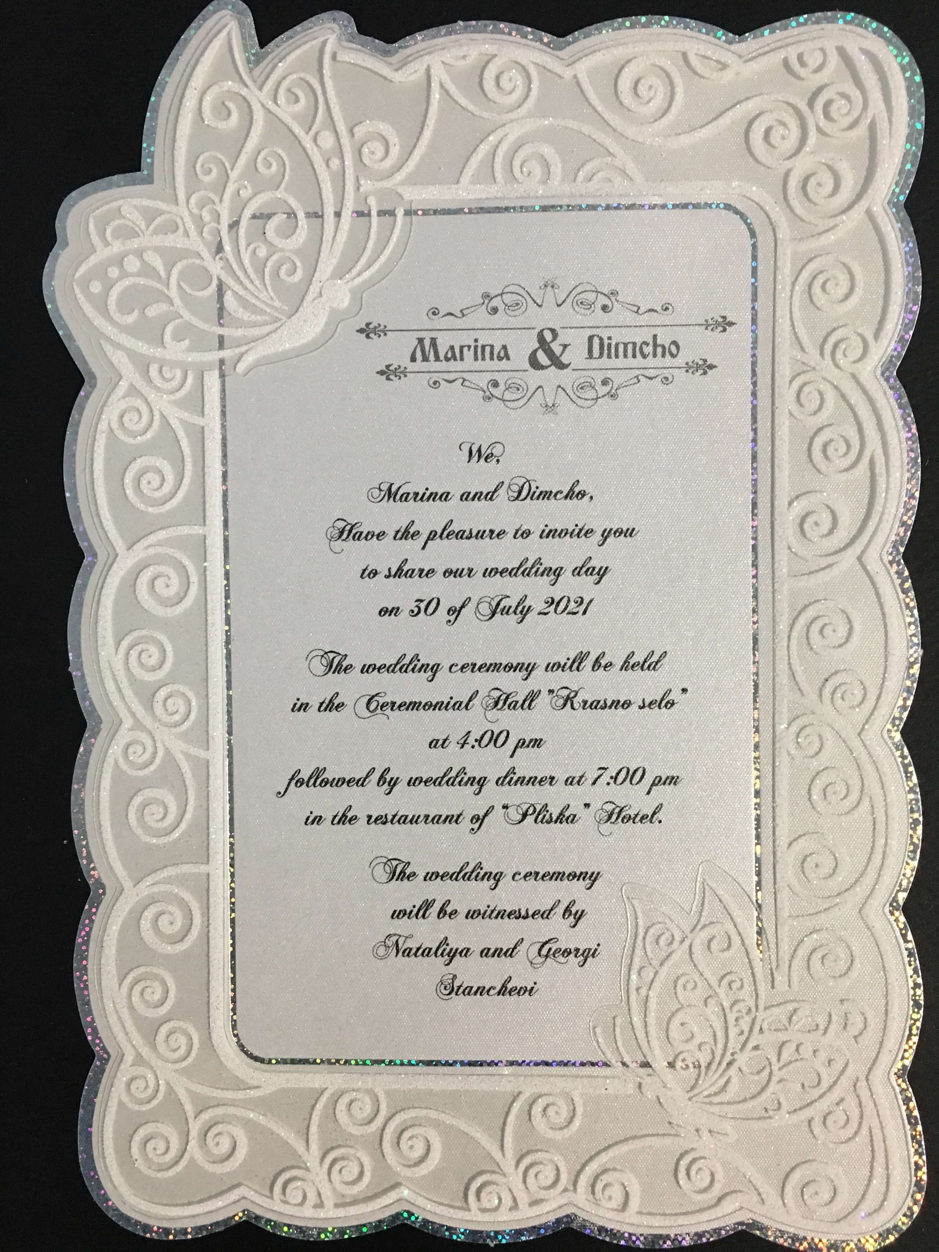 Acrylic Wedding Invitation - weddingcardsuk.com